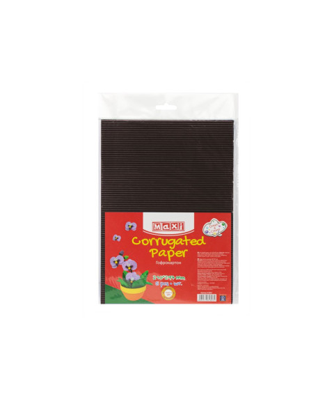 Carton gofrat Metalizat 260gr/m2 A4, 5 buc, Negru